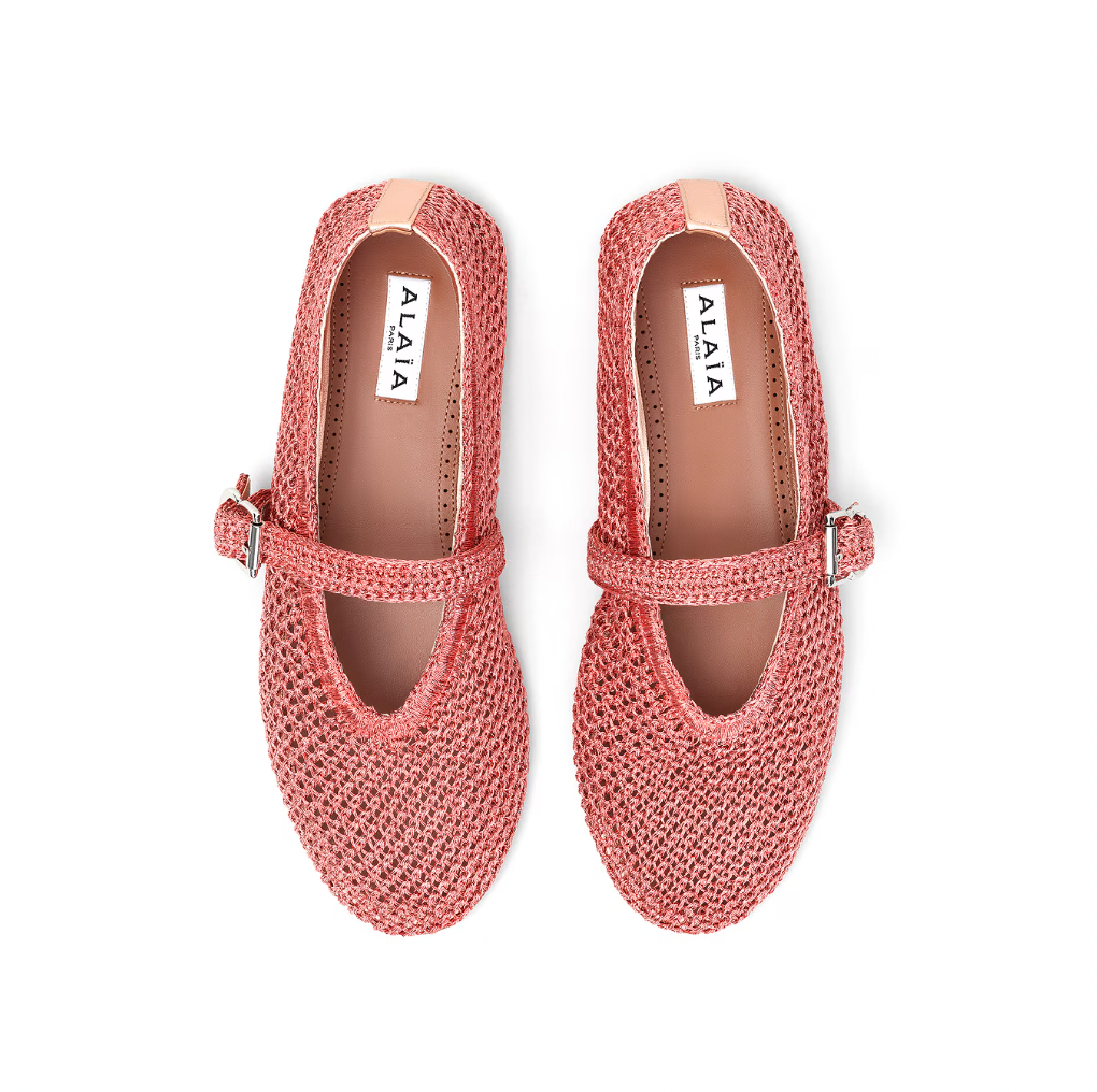 Alaia ballet flat in corail