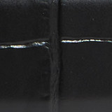 Khaite - Bambi Belt in Black Croc - Embossed Leather with Gold