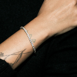 Dorsey - KATE RIVIÈRE BRACELET IN 3MM LAB WHITE SAPPHIRE