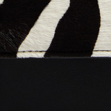 Khaite - Blake Crossbody Bag in Zebra Haircalf and Black Leather