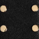Khaite - Theo Waist Belt in Black Leather with Gold Studs