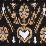 Khaite - Lucrene Scarf in Black and Camel Multi