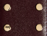 Khaite - Theo Waist Belt in Bordeaux Leather with Gold Studs