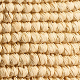 Khaite - Small Billie Bucket Bag in Natural and Lead Raffia