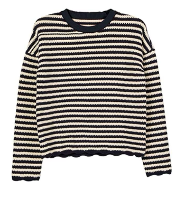 Ciao Lucia - Febo Navy Stripe Pullover