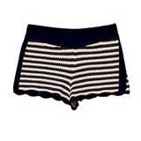 Ciao Lucia - Fava Navy Stripe Knit Short
