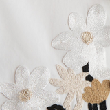 Khaite - Argo Top in Chalk Cotton with Floral Embroidery