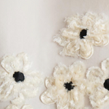 Khaite - Argo Top in Natural with Floral Embroidery