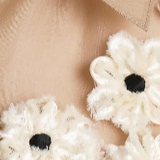 Khaite - Argo Top in Tea Stain with Floral Embroidery