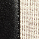 Khaite - Medium Lotus Tote in Black Leather and Natural Canvas