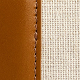 Khaite - Blake Crossbody Bag in Dark Honey Leather with Natural Canvas