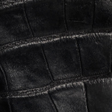 Khaite - Hunter Pant in Black Croc - Embossed Leather