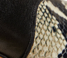 Khaite - Nevada Stretch High Boot in Black with Natural Python-Embossed Leather