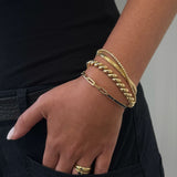 Kinn - Serena Baguette Tennis Link Bracelet Blue Sapphire