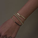 Kinn - Serena Baguette Tennis Link Bracelet Blue Sapphire
