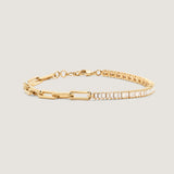 Kinn - Serena Baguette Tennis Link Bracelet Diamond