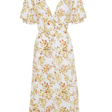 Faithfull - Goldie Floral Off White Rafa Midi Dress  - Final Sale