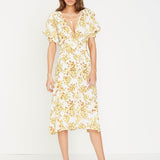 Faithfull - Goldie Floral Off White Rafa Midi Dress  - Final Sale