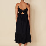 Faithfull - Candace Midi Dress Plain Black -Final Sale