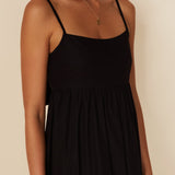 Faithfull - Candace Midi Dress Plain Black -Final Sale