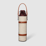 Métier - Single Wine Carrier Natural Linen with Cognac