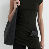 St. Agni - Asymmetric Knit Mini Dress - Basil