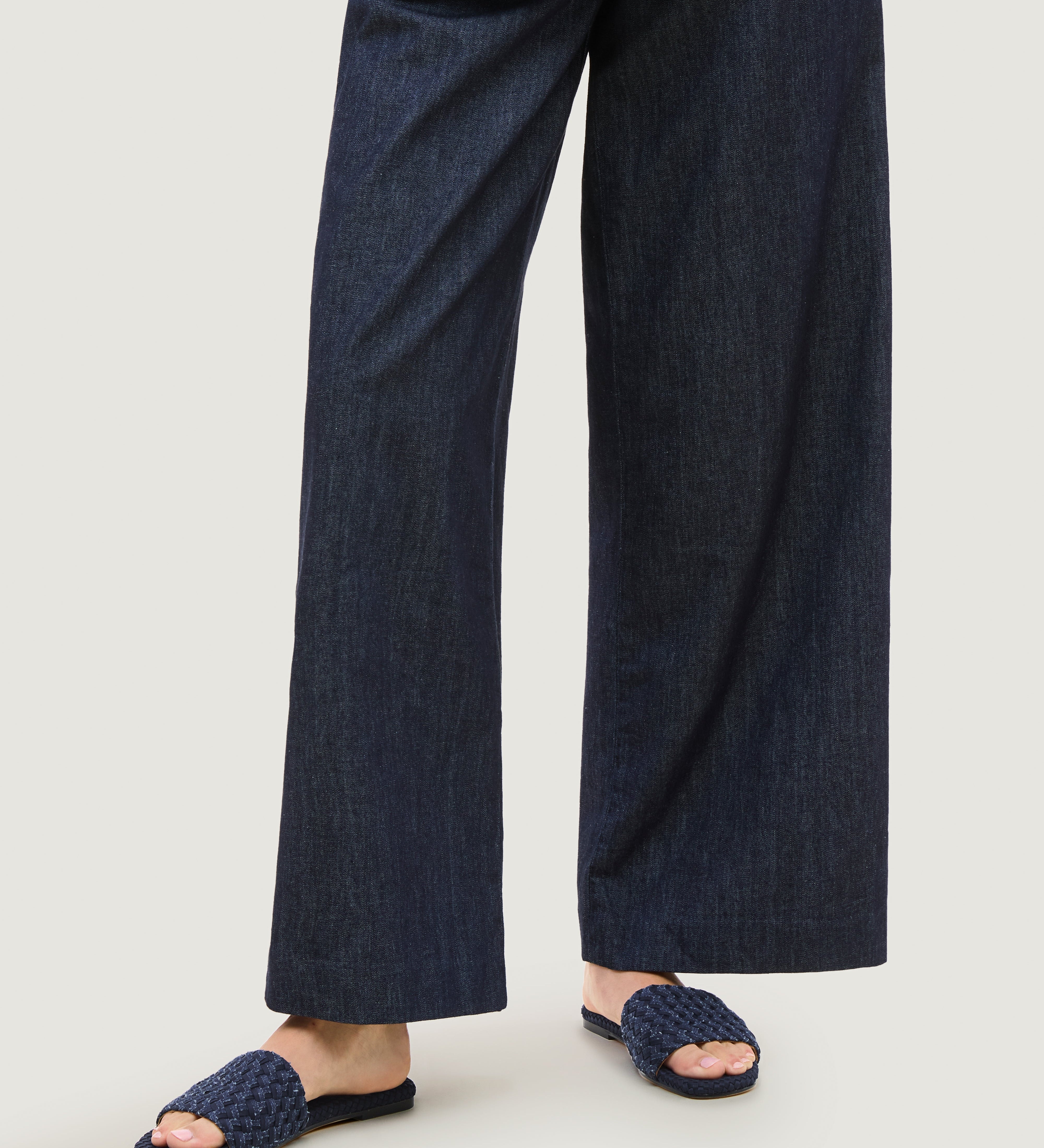Cartolina - St. Barths Slide Double Weave Denim | Indigo
