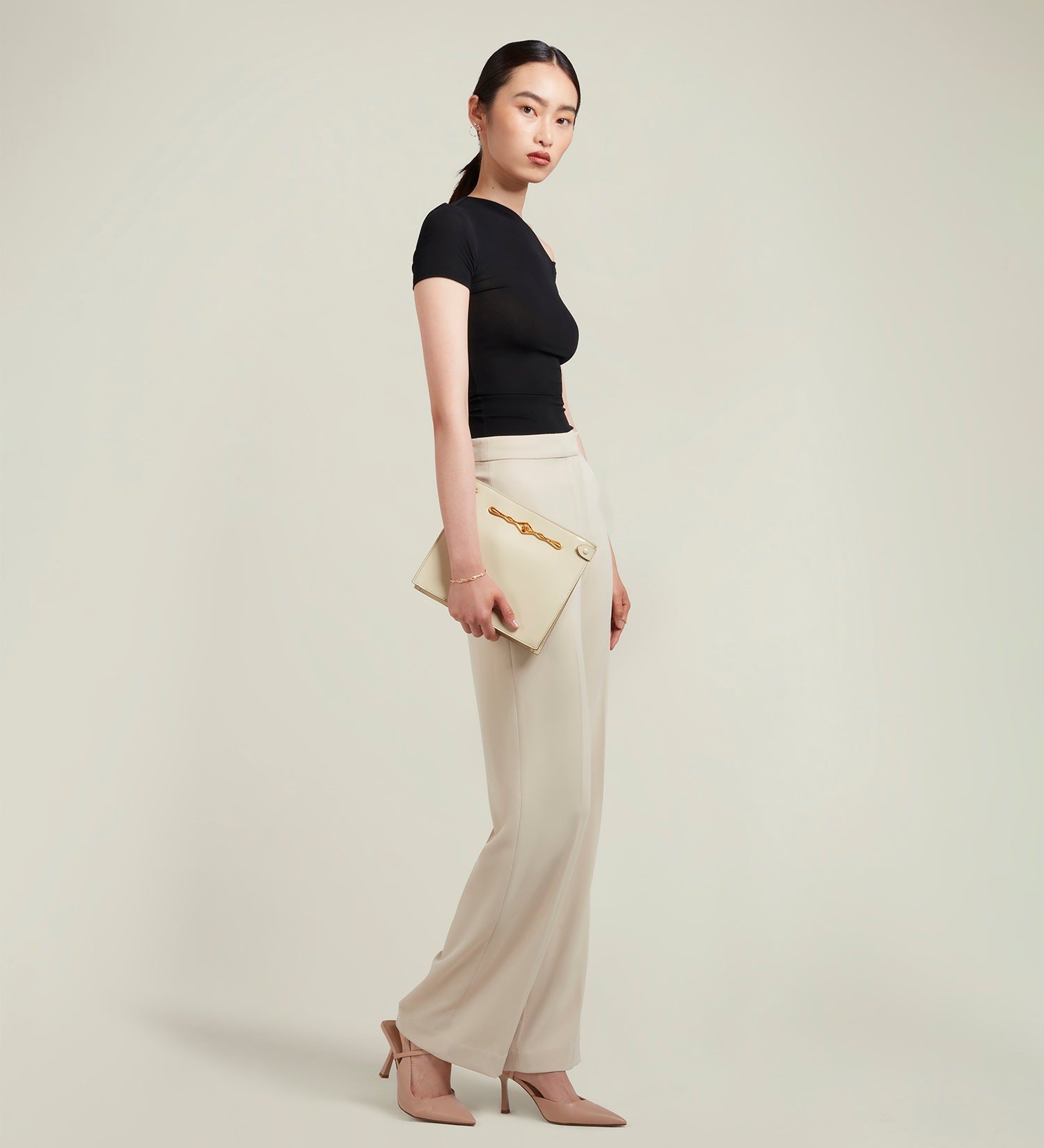 Metier - Fernando Jorge | Métier Stowaway Glossy Calfskin White Sand