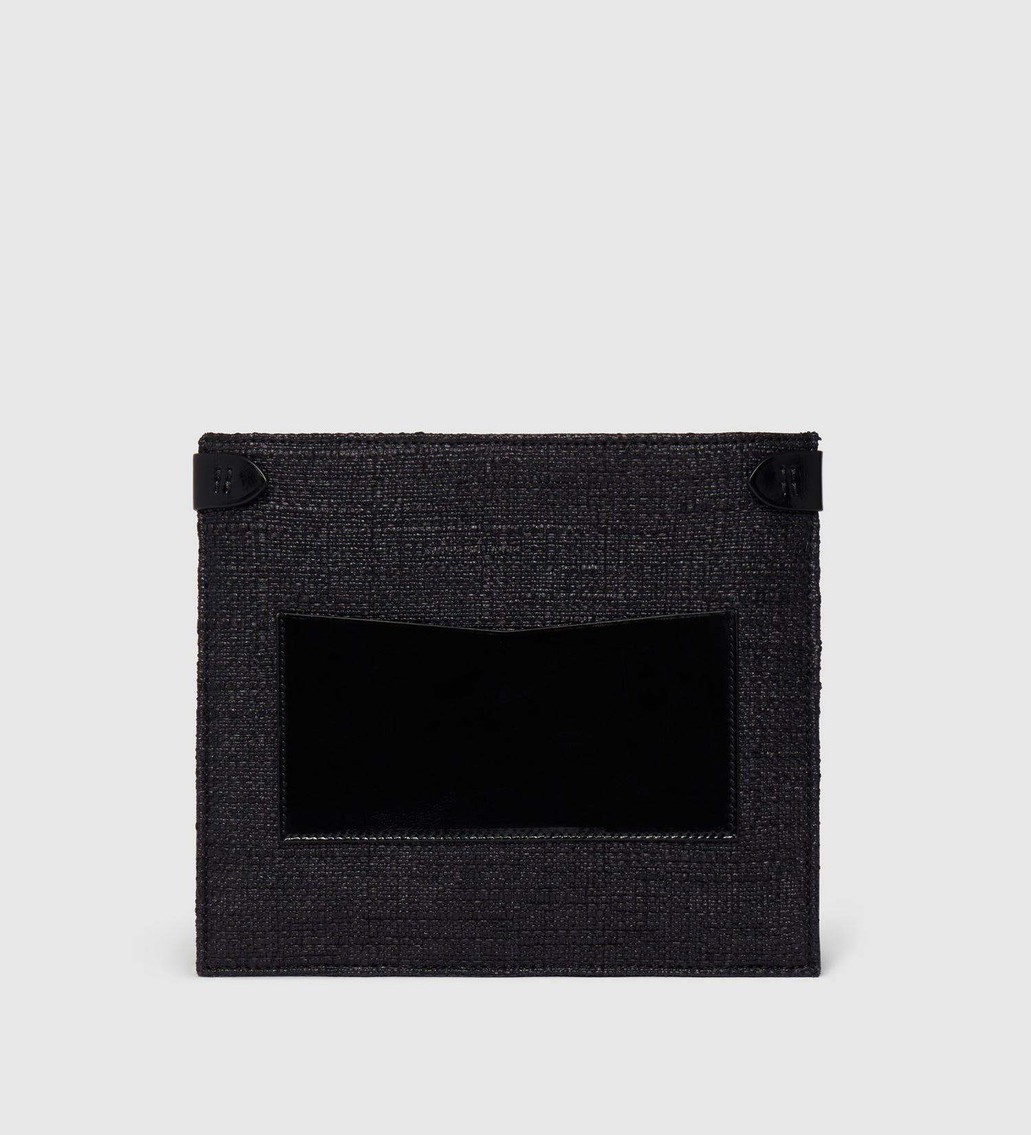 Metier - Stowaway Crossbody Bouclé Glossy Calfskin Black