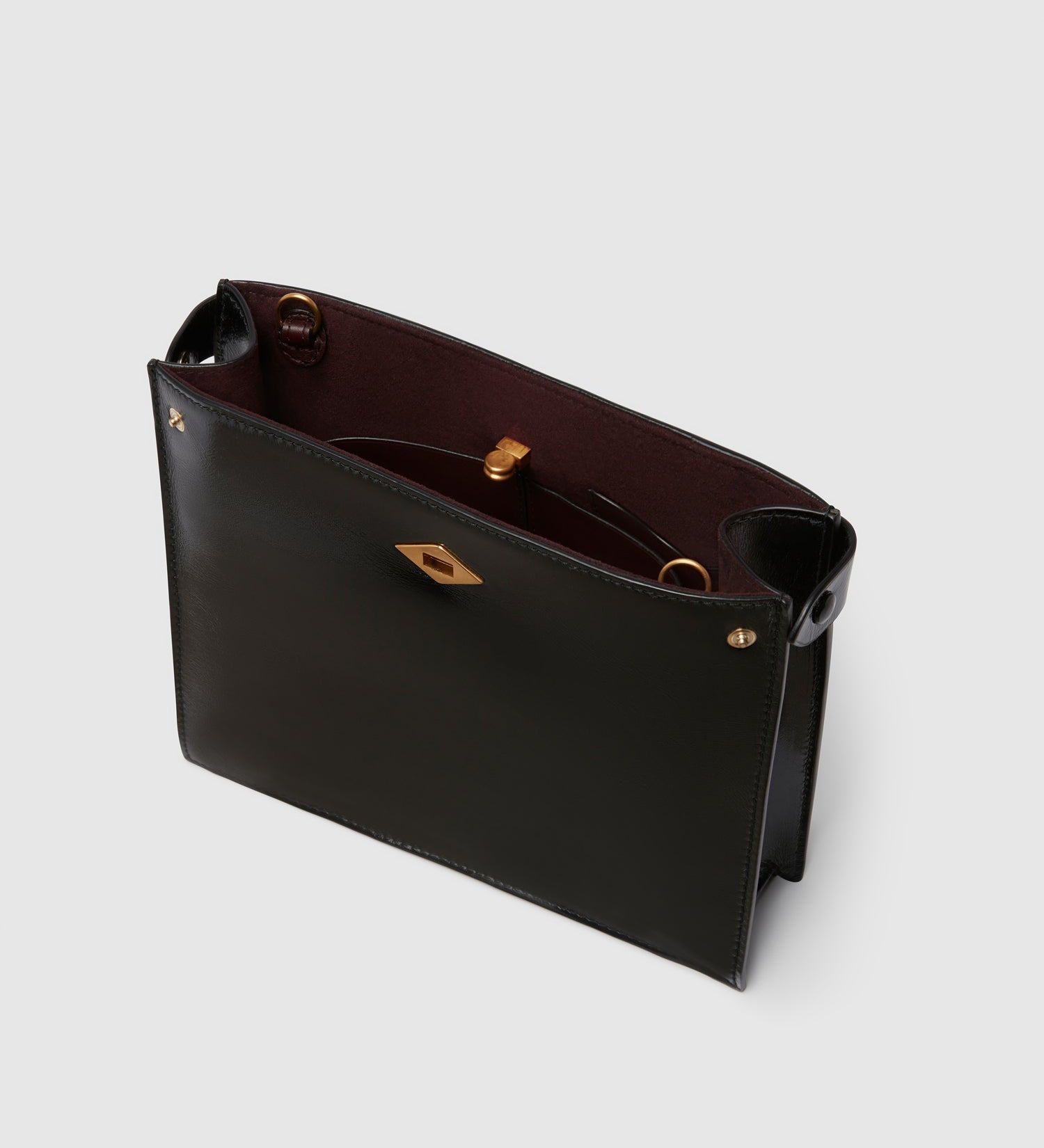 Metier - Stowaway Crossbody Glossy Calfskin Forest Green