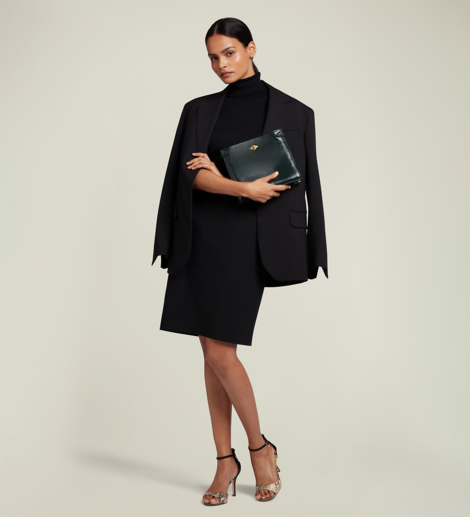 Metier - Stowaway Crossbody Glossy Calfskin Forest Green