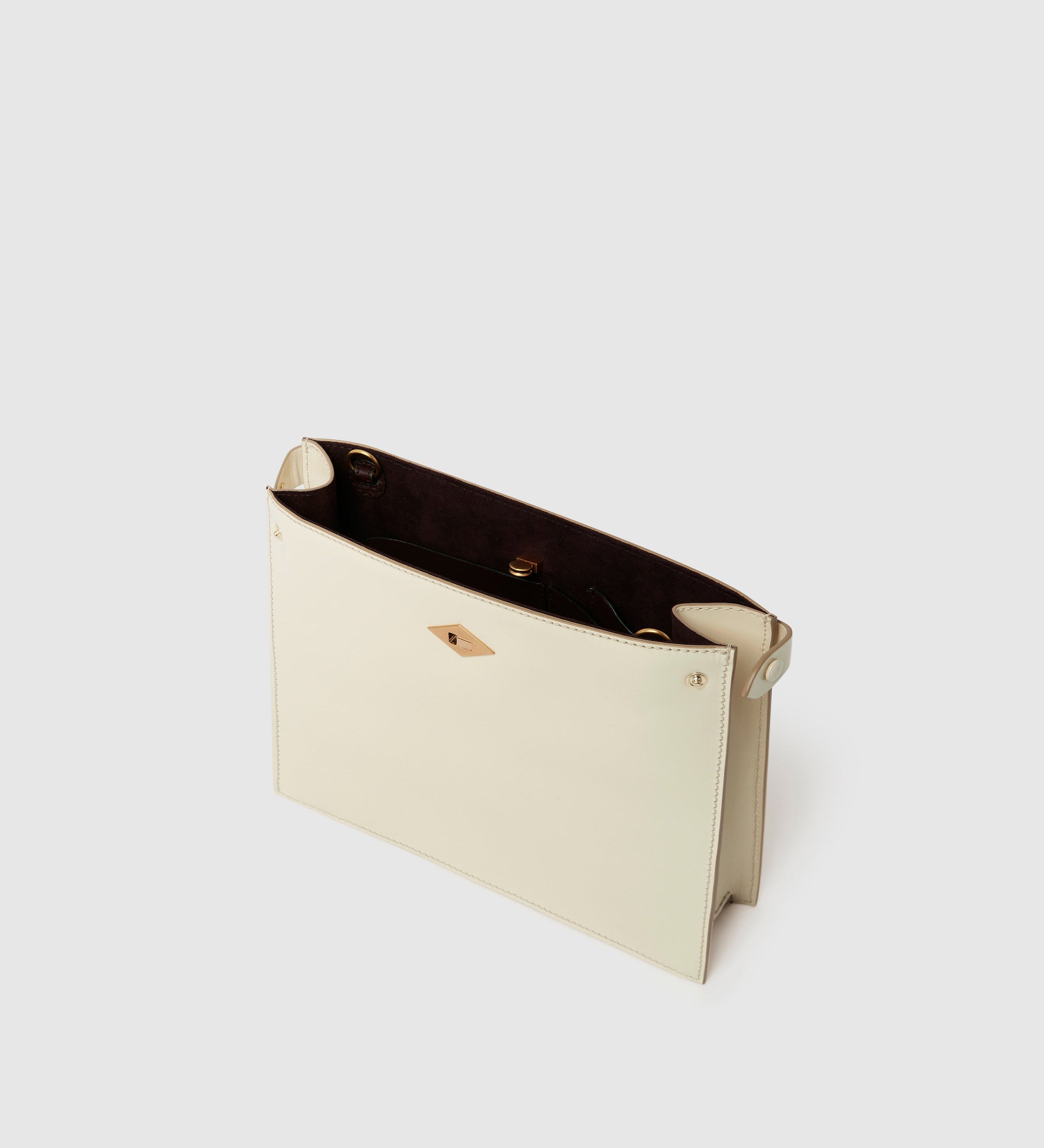 Metier - Stowaway Glossy Calfskin White Sand