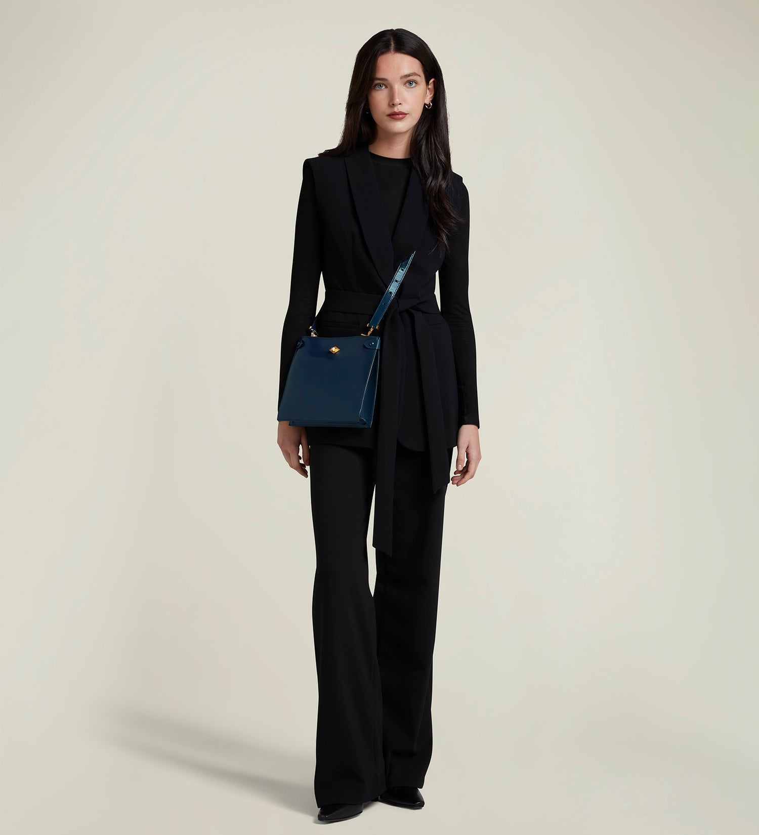 Metier - Stowaway Glossy Calfskin Sapphire