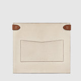 Métier - Stowaway Crossbody Natural Linen with Cognac