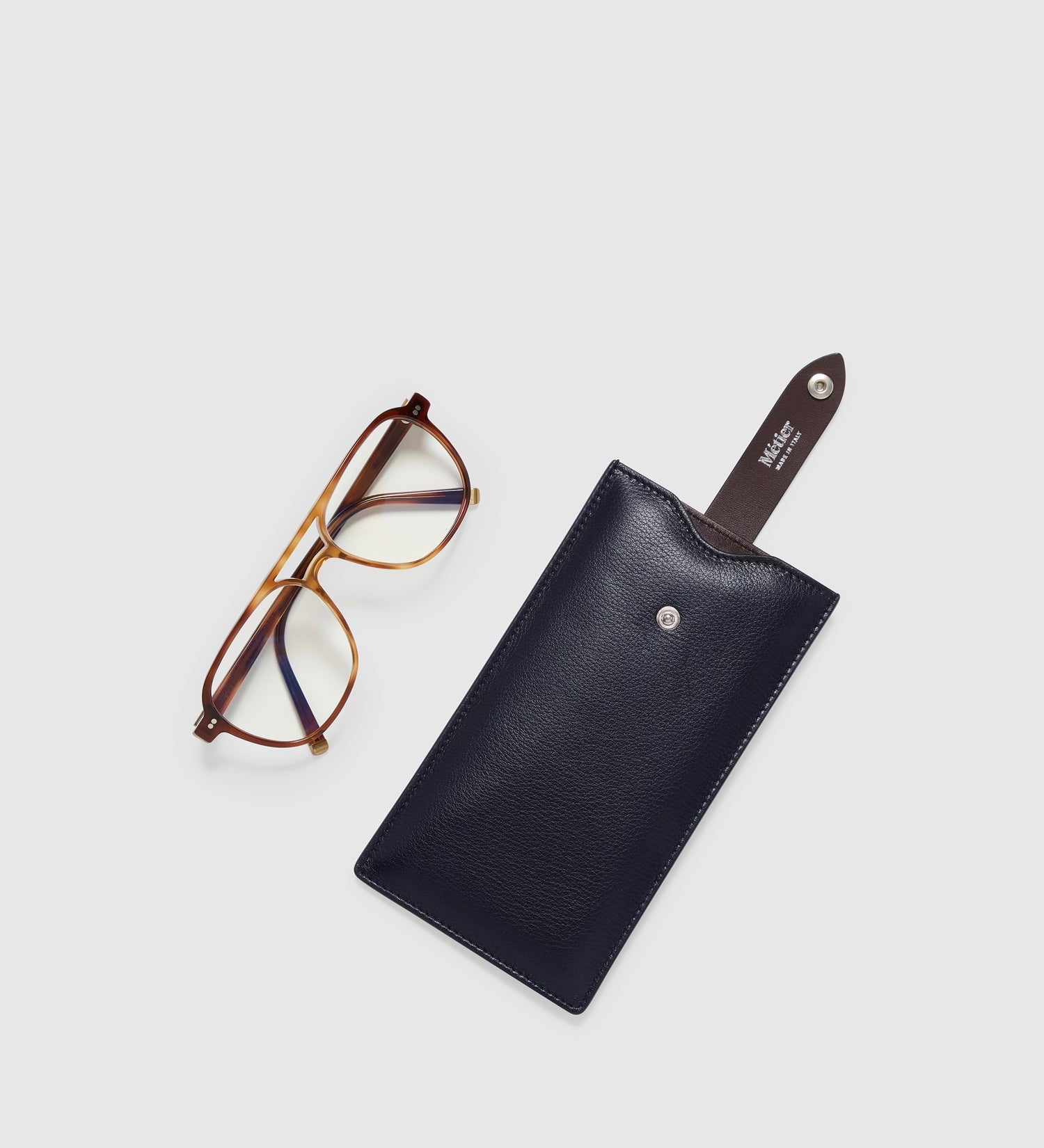 Metier - Padded Glasses Case Buffalo Deep Navy