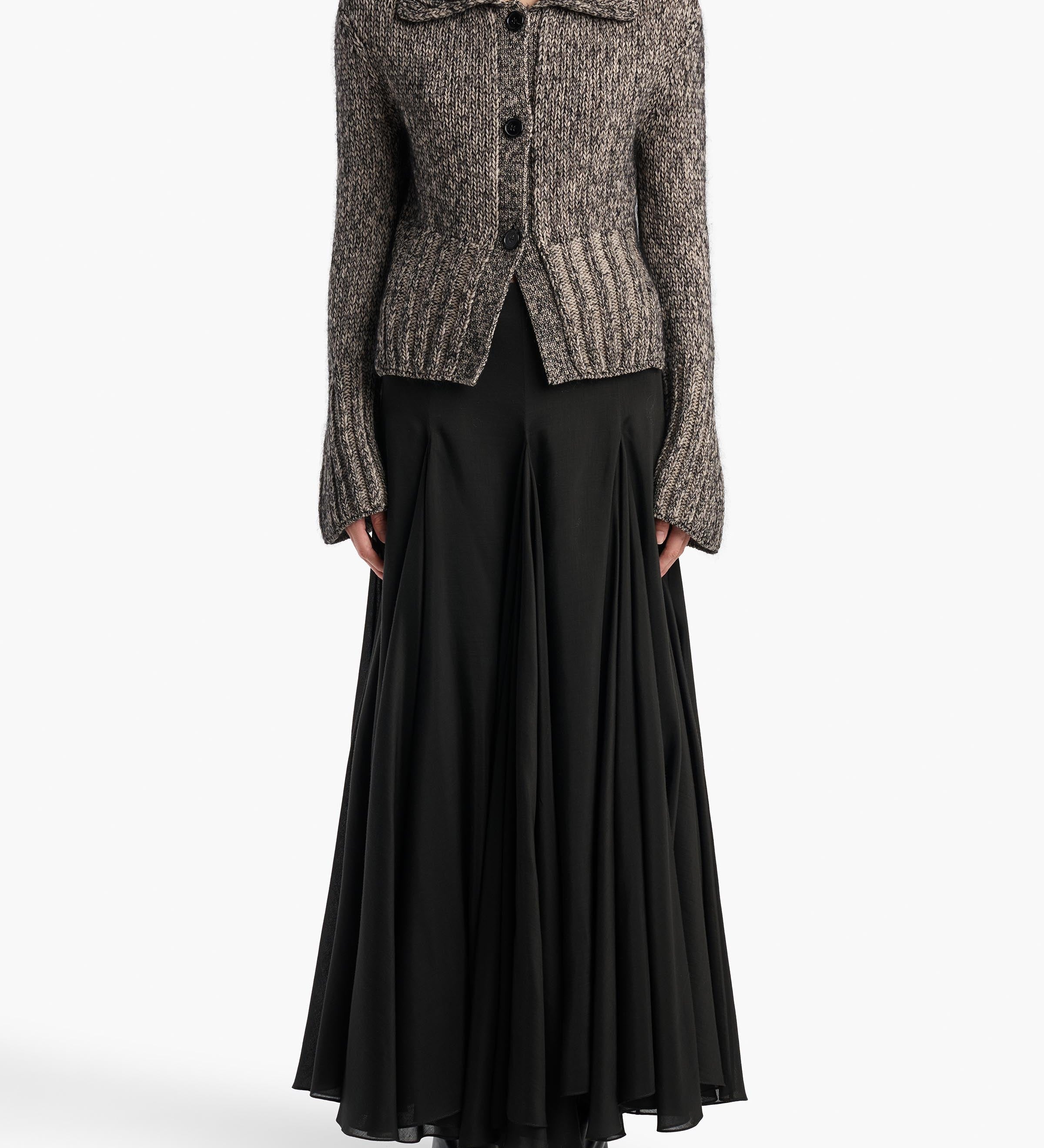 Khaite - Takeo Cardigan in Sepia and Black Multi