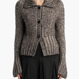 Khaite - Takeo Cardigan in Sepia and Black Multi