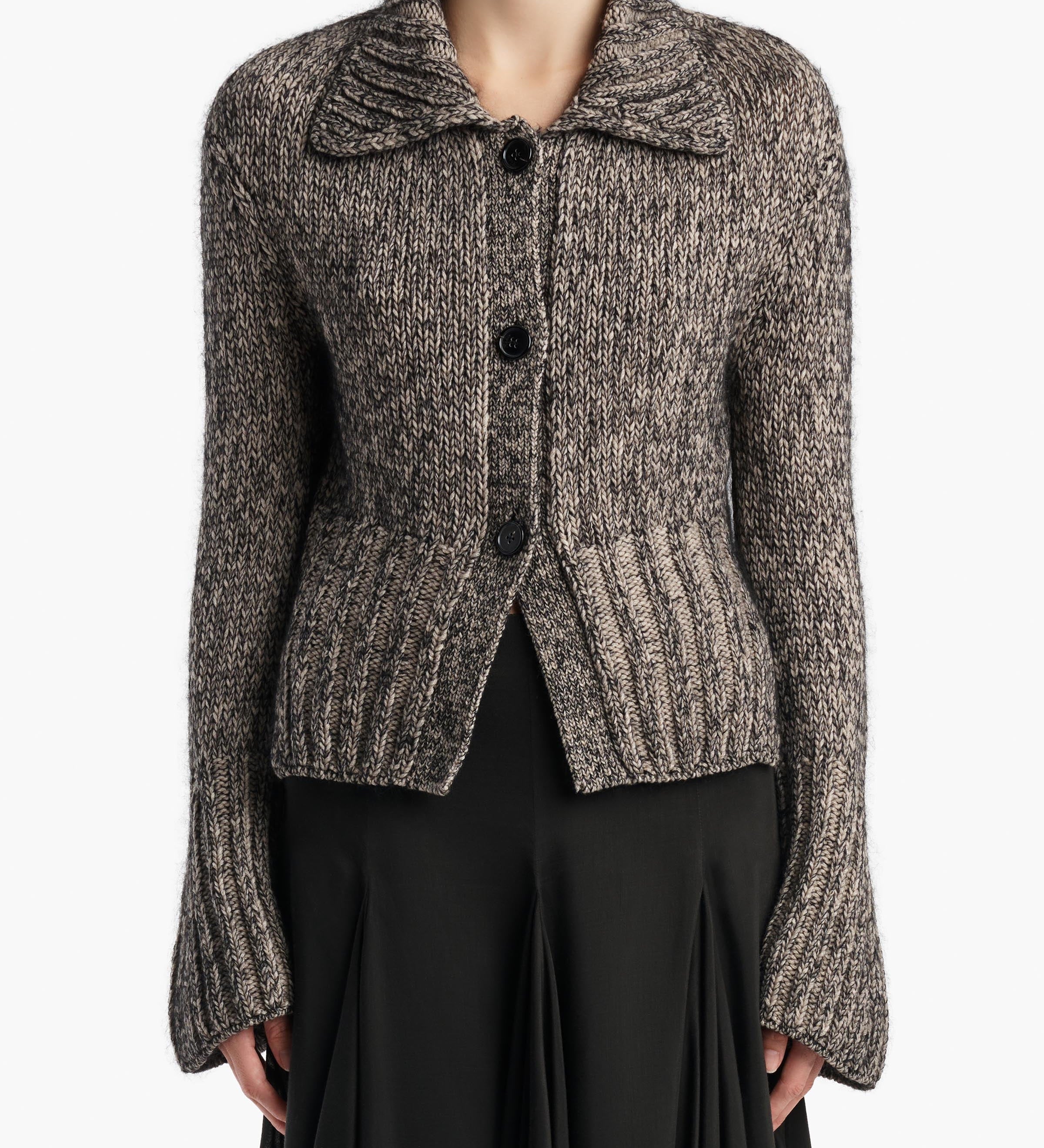 Khaite - Takeo Cardigan in Sepia and Black Multi