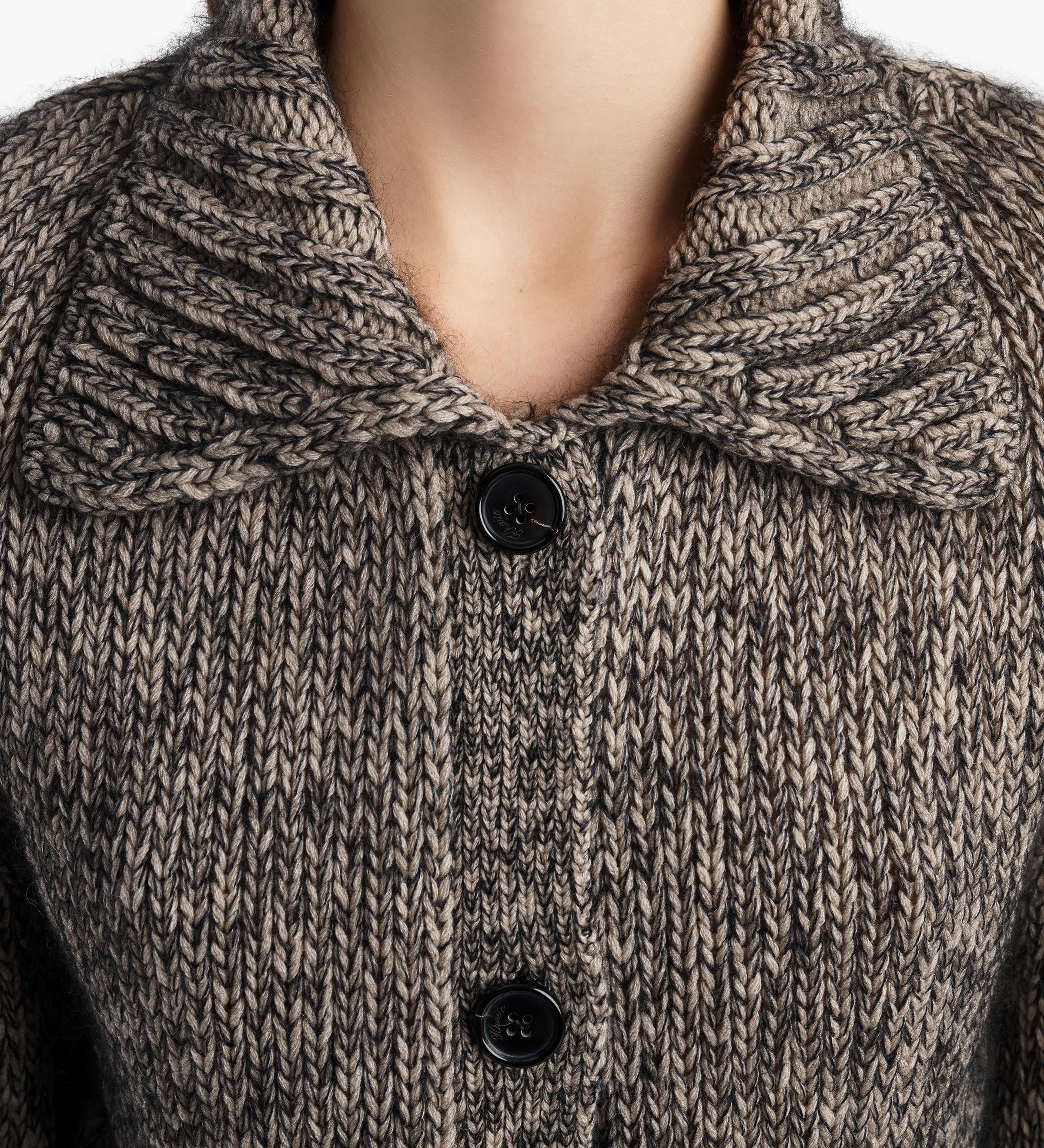 Khaite - Takeo Cardigan in Sepia and Black Multi