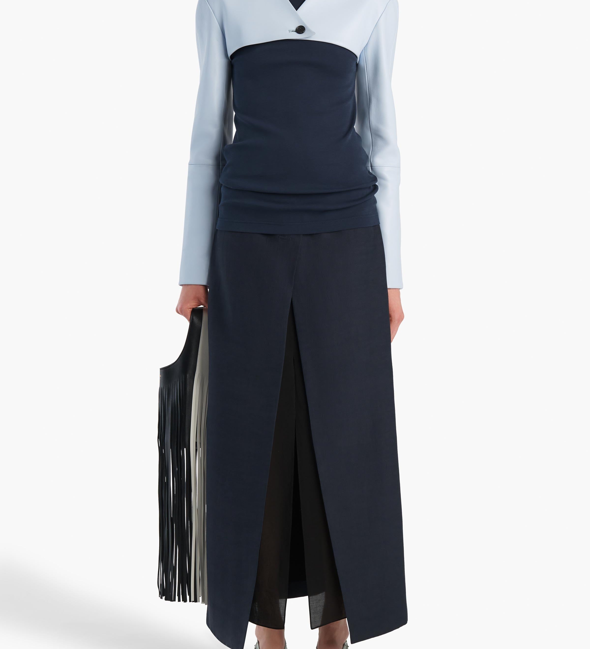 Khaite - Tal Skirt in Dark Navy