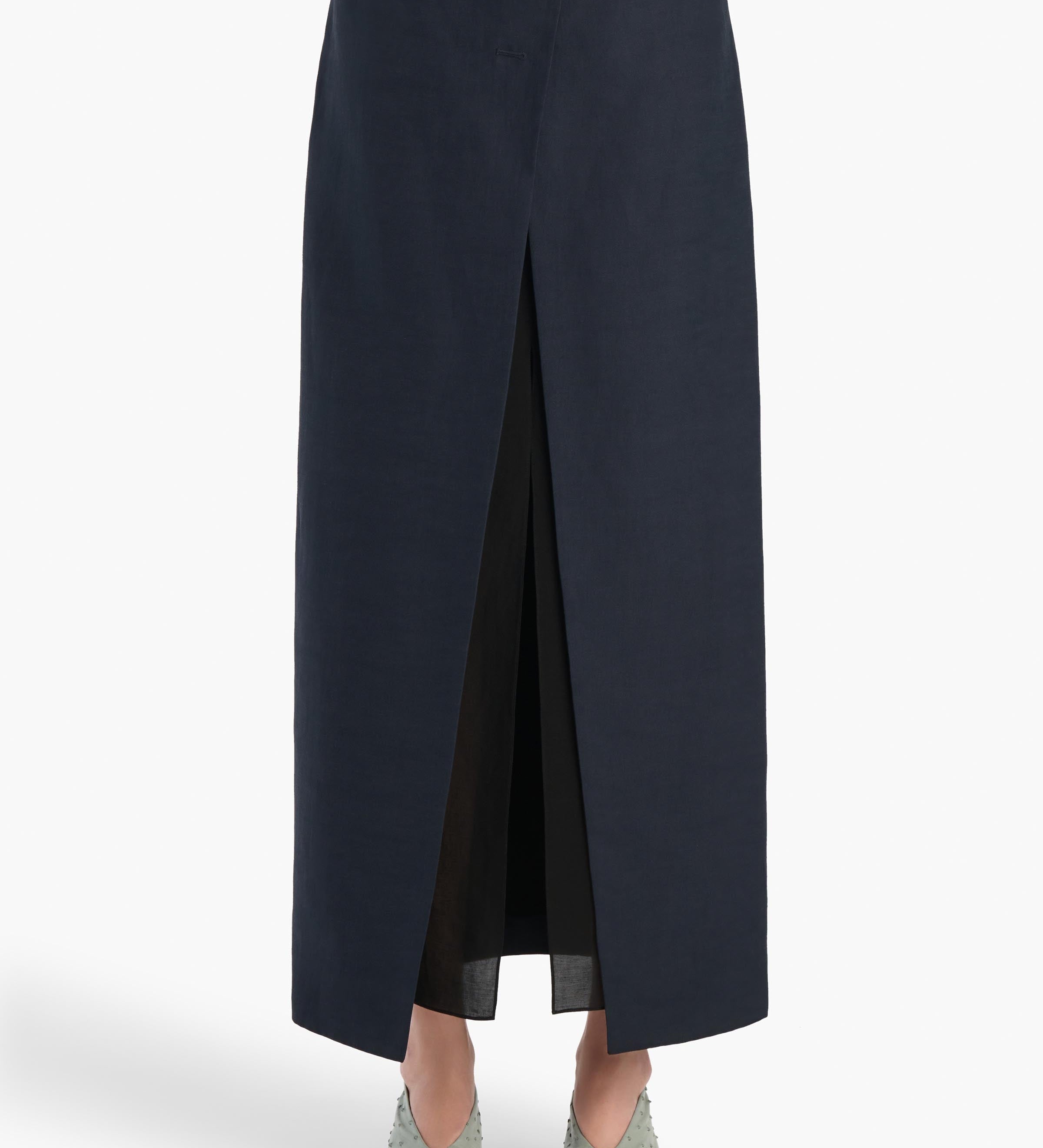 Khaite - Tal Skirt in Dark Navy