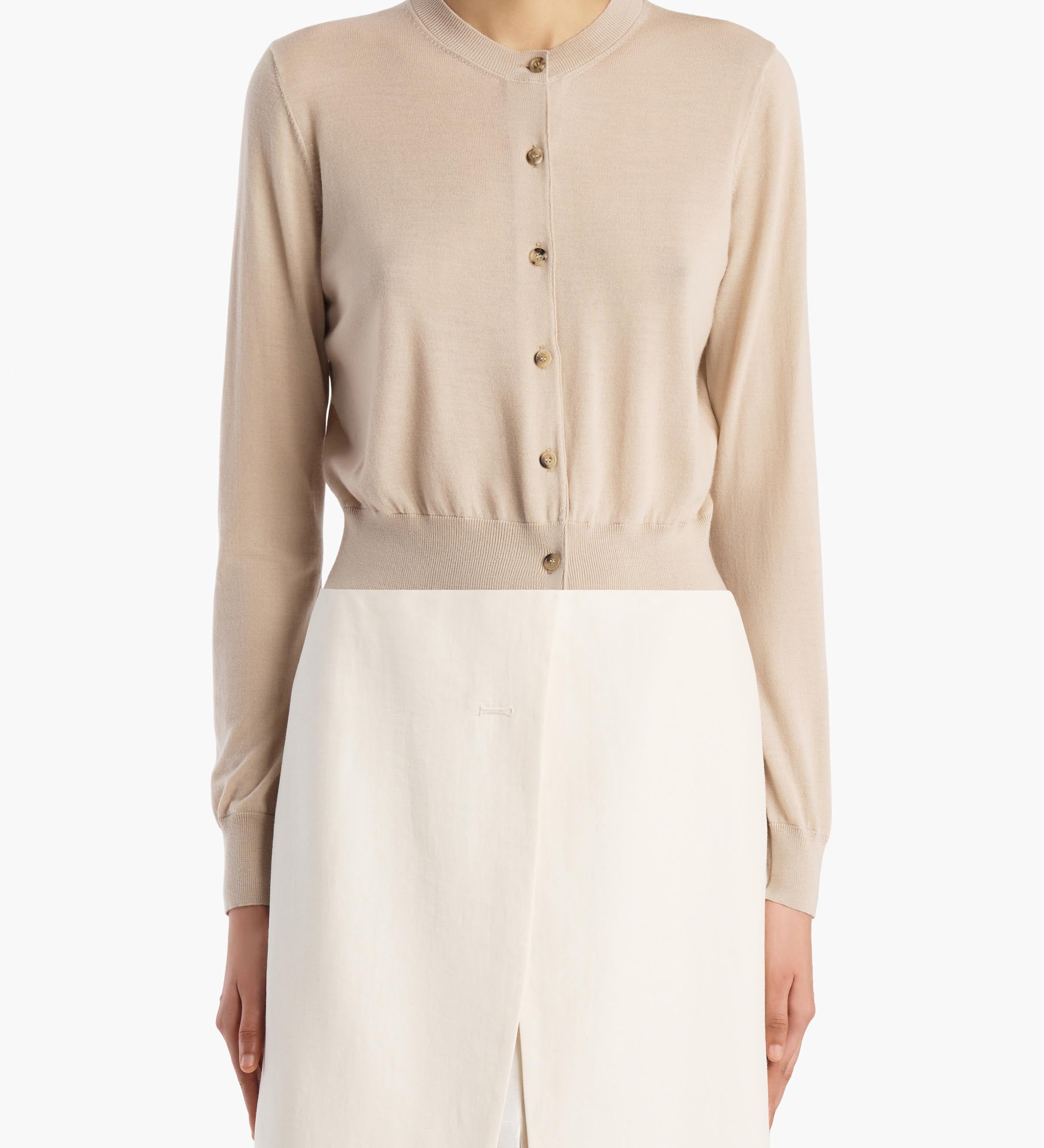 Khaite - Tansy Cardigan in Sand