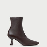 Loeffler Randall - Thandy Brown Leather Curved Heel Bootie