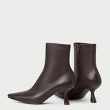 Loeffler Randall - Thandy Brown Leather Curved Heel Bootie