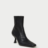 Loeffler Randall - Thandy Black Leather Curved Heel Bootie