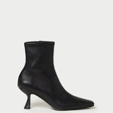 Loeffler Randall - Thandy Black Leather Curved Heel Bootie