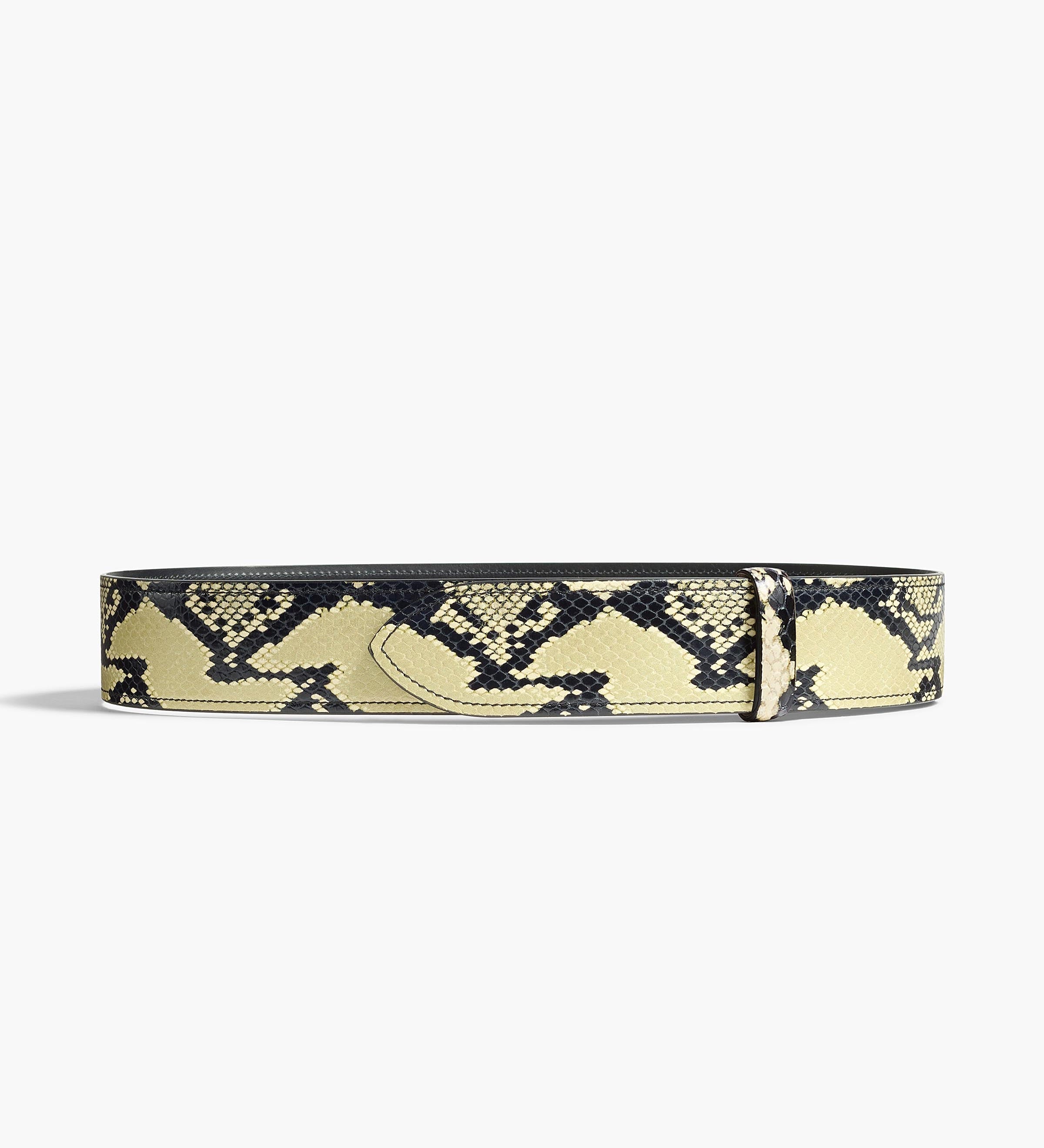 Khaite - Theo Waist Belt in Natural Python - Embossed Leather