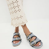 Loeffler Randall - Theo Blue Two-Band Sandal