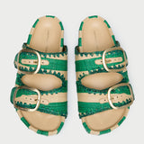 Loeffler Randall - Theo Green/Natural Two-Band Sandal