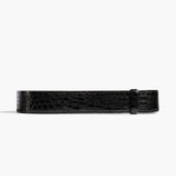Khaite - Theo Waist Belt in Black Croc - Embossed Leather